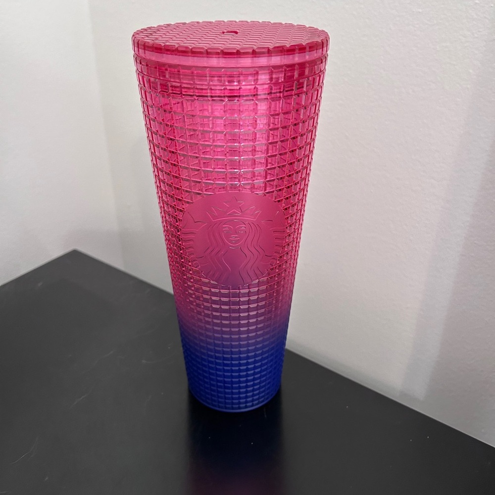 Starbucks Vibrant Pink and Blue Tumbler